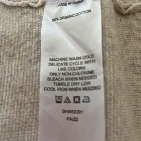 Quince Women’s Cotton Knit Blazer Jacket Large Oatmeal Gray Stretch Work EUC - Picture 4 of 4